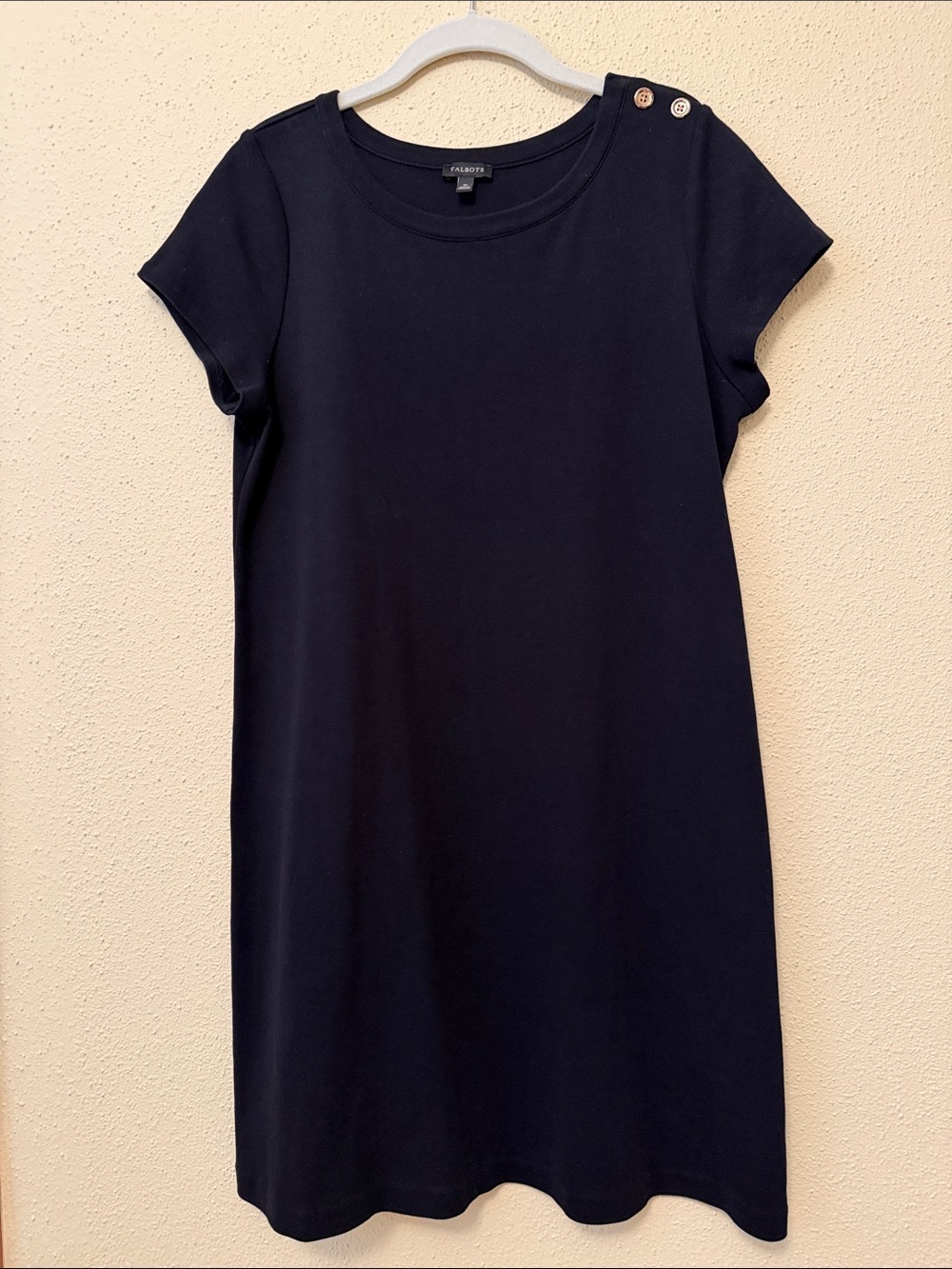 Talbots Black Cotton T-Shirt Dress
